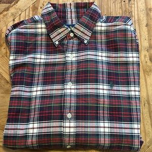Men’s Xl cotton Ralph Lauren plaid button down long sleeve shirt